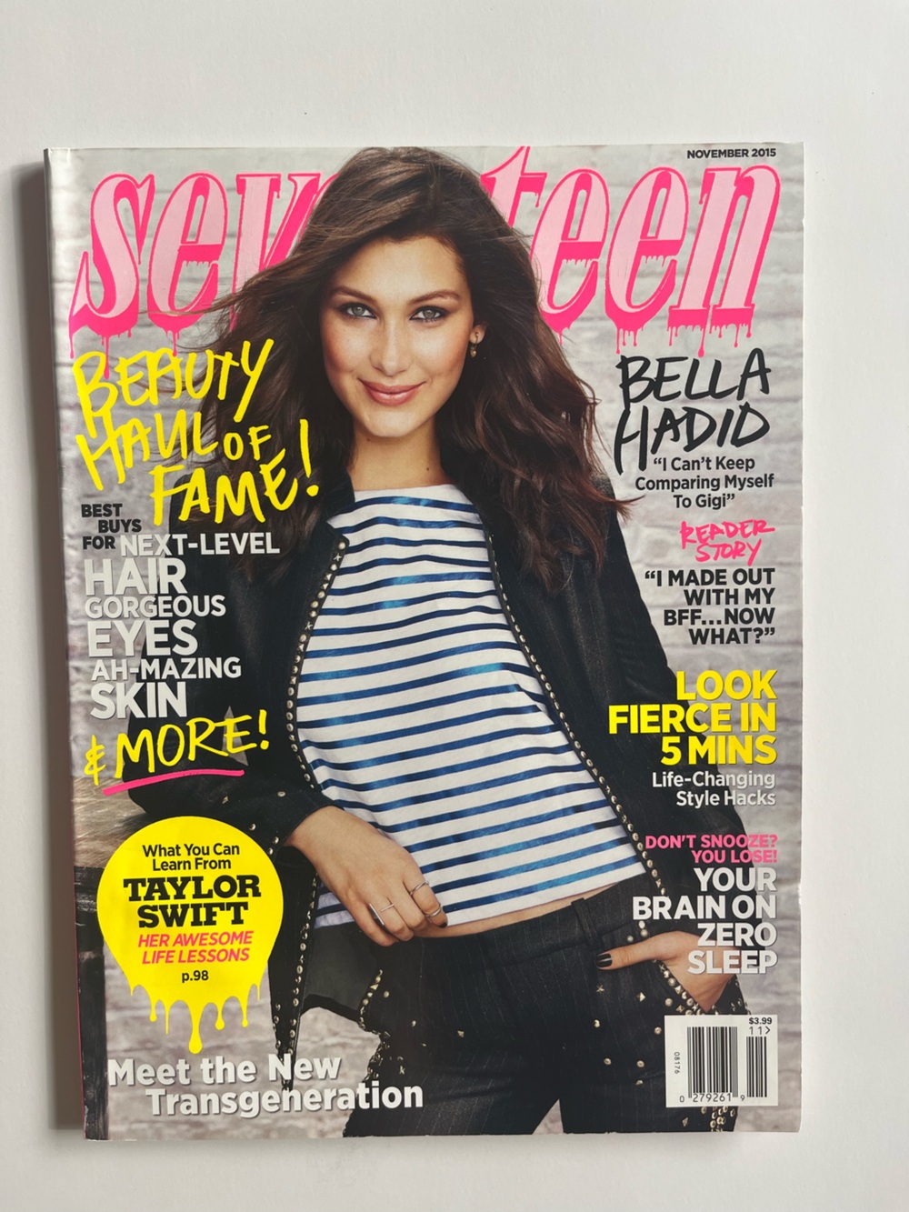 Seventeen Magazine featuring Bella Hadid on cover 2015